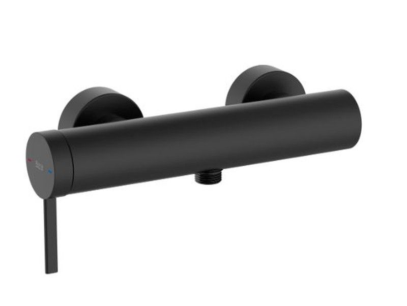 Mezclador monomando exterior para ducha Roca A5A219ENB0 negro mate