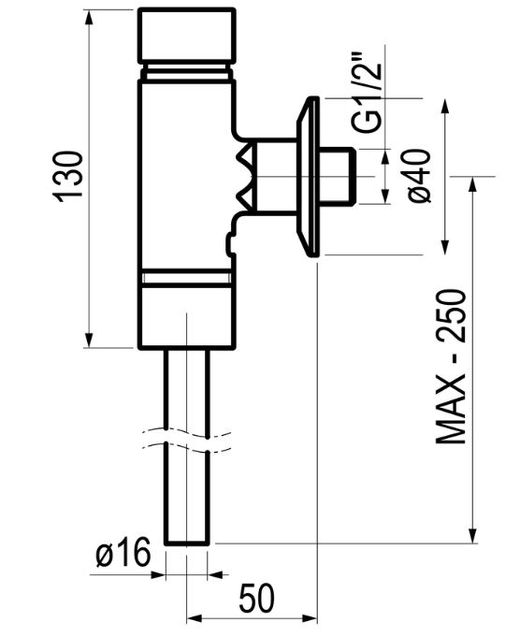 Pulsador Presto XT U para urinario con tubo