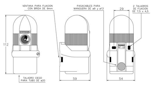 Relé fotoeléctrico orientable Rodman RF-10
