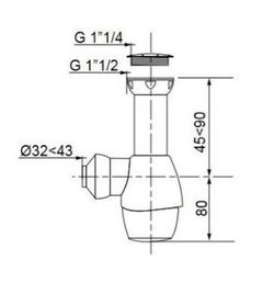 Sifón universal Wirquin 30718389