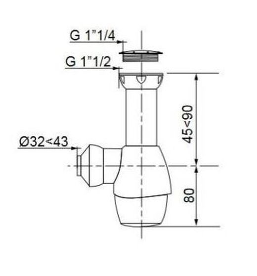 Sifón universal Wirquin 30718389