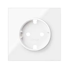 Simon 100 Tecla para base de enchufe schuko blanco brillante