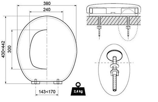 Tapa WC Wirquin Chut