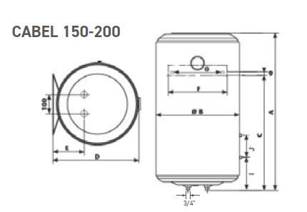 Termo eléctrico Cabel V200