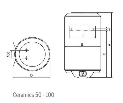 Termo eléctrico Thermor Ceramics de 50 litros