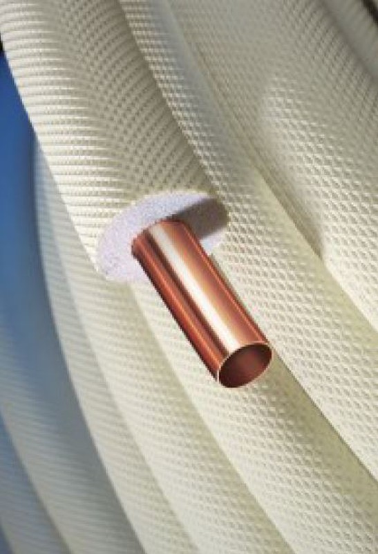 Tubo de cobre aislado 1/4 6,35mm para aire acondicionado
