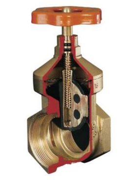 Válvula compuerta de roscar cierre goma 1 1/2" H-H