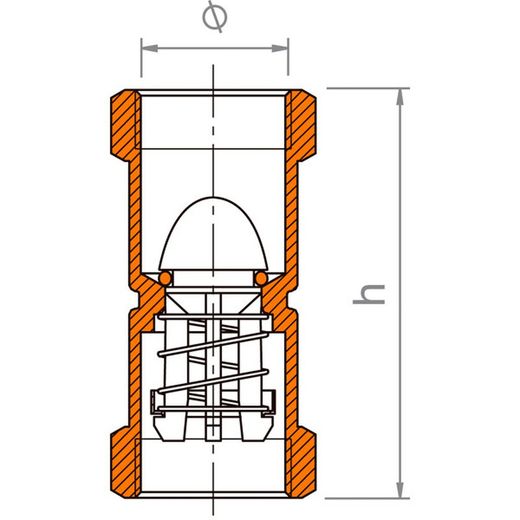 Válvula de retención Kent de 2 1/2"